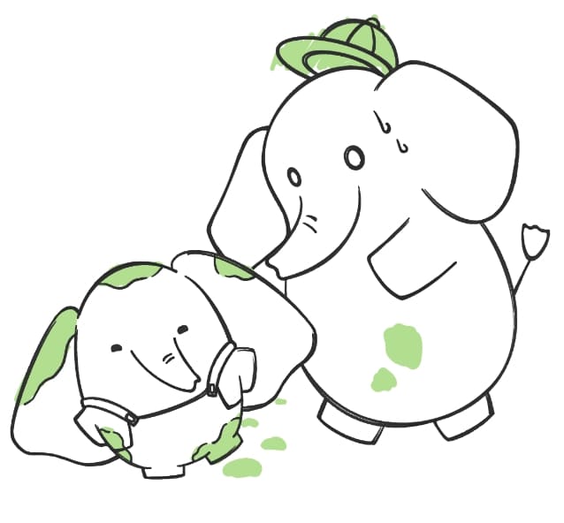 エンイベのキャラクターゾウの親子