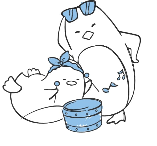 エンイベのキャラクターぺんぎんの親子