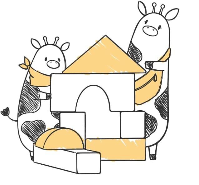 エンイベのキャラクターきりんの親子